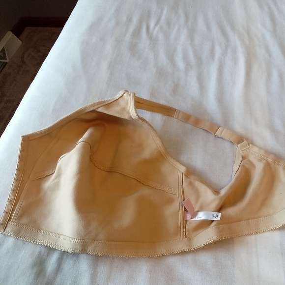 Comfort Choice 08004 100% Cotton Front-Close Wireless Full Coverage Bra Nude 54G - Picture 5 of 6